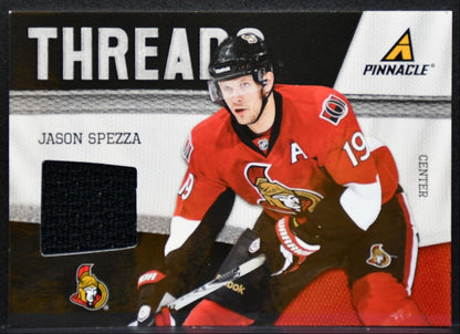 2011-12 Panini Pinnacle Threads Jason Spezza 17 Ottawa Senators Jersey 5340