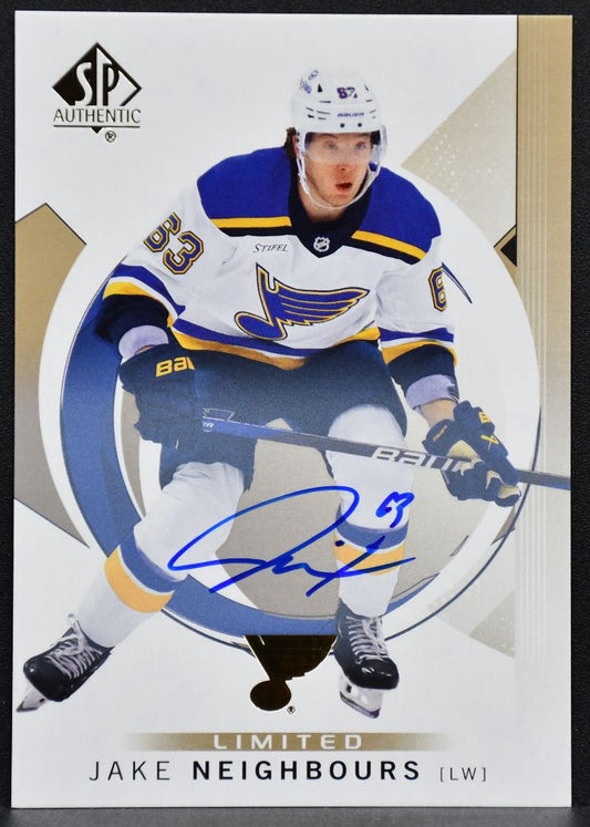 2024-25 SP Authentic Auto Limited Jake Neighbours 72 St. Louis Blues Auto 6201