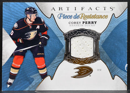 2016-17 UD Artifacts Piece de Resistance Relics Corey Perry Ducks Jersey 5197