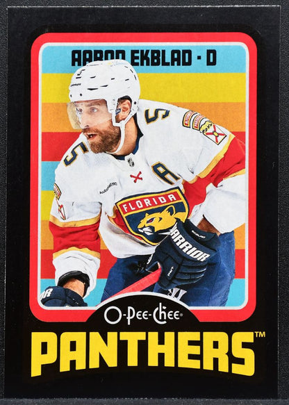 2024-25 O-Pee-Chee Retro Black Border Aaron Ekblad Florida Panthers 009/100 6786
