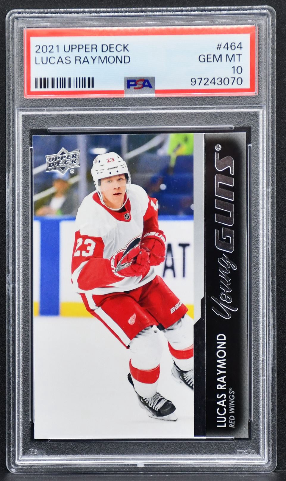 2021-22 UD Series 2 Young Guns Lucas Raymond 464 PSA 10 RC