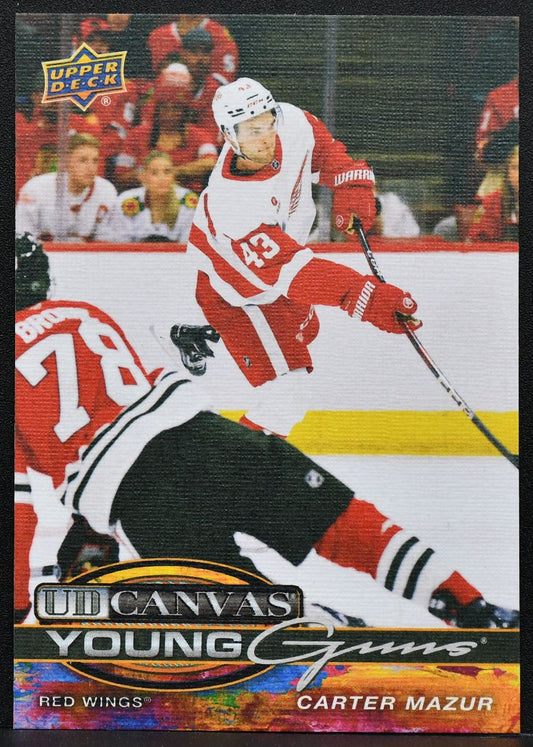 2025-26 Upper Deck Series 1 UD Canvas Young Guns Carter Mazur C-118 RC 7817