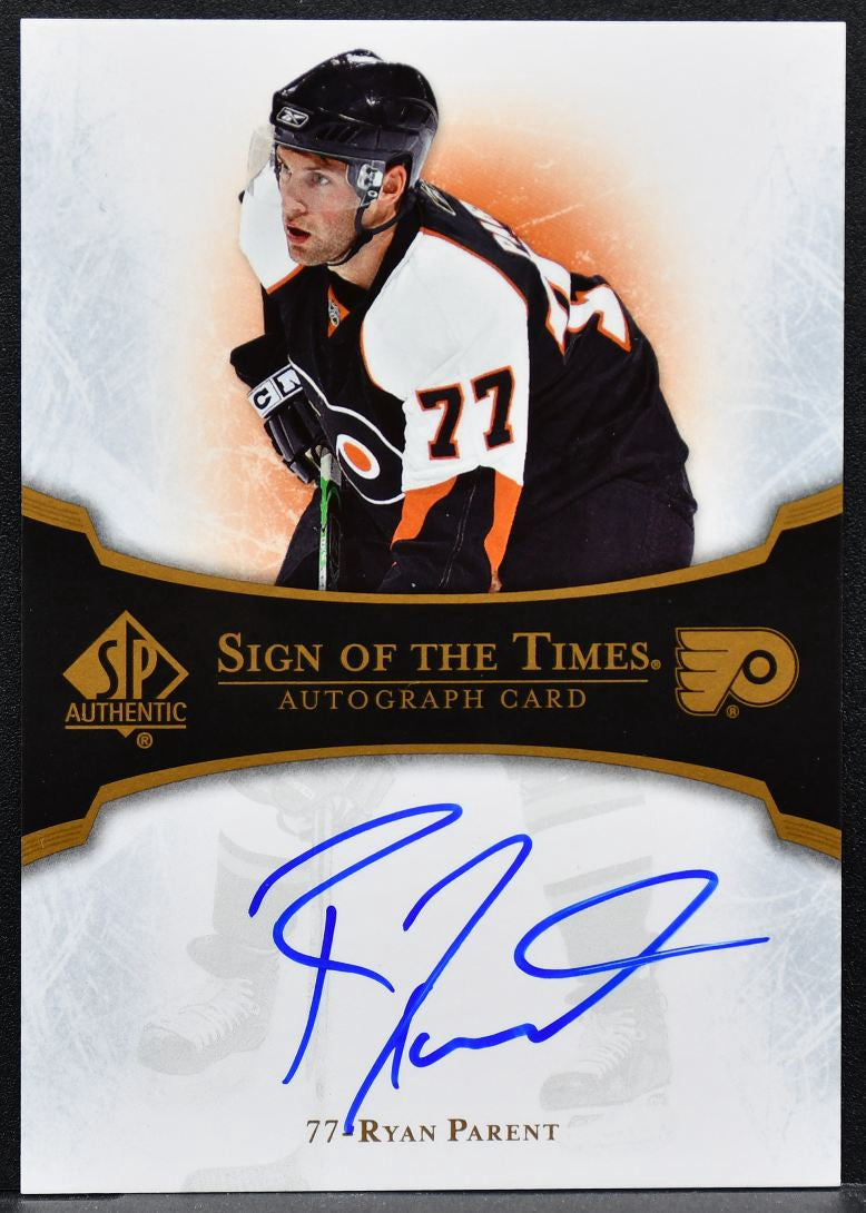 2007-08 SP Authentic Sign of the Times Ryan Parent ST-RP Auto 9873