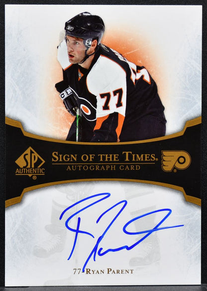 2007-08 SP Authentic Sign of the Times Ryan Parent ST-RP Auto 9873