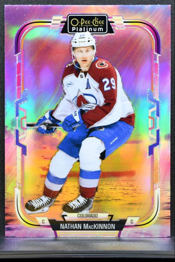 2025-26 O Pee Chee Platinum Sunset Nathan MacKinnon 9 Colorado Avalanche 7887