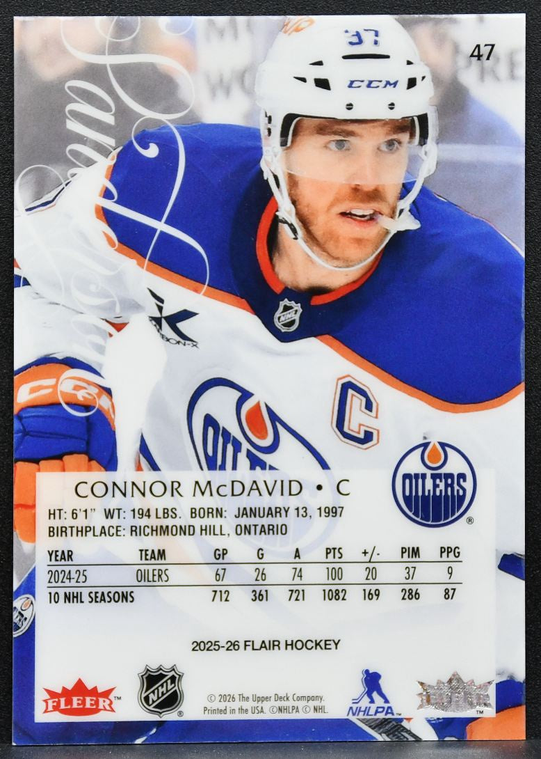 2025-26 Flair Connor McDavid 47 Edmonton Oilers 4148