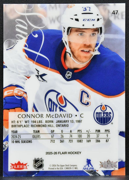 2025-26 Flair Connor McDavid 47 Edmonton Oilers 4148