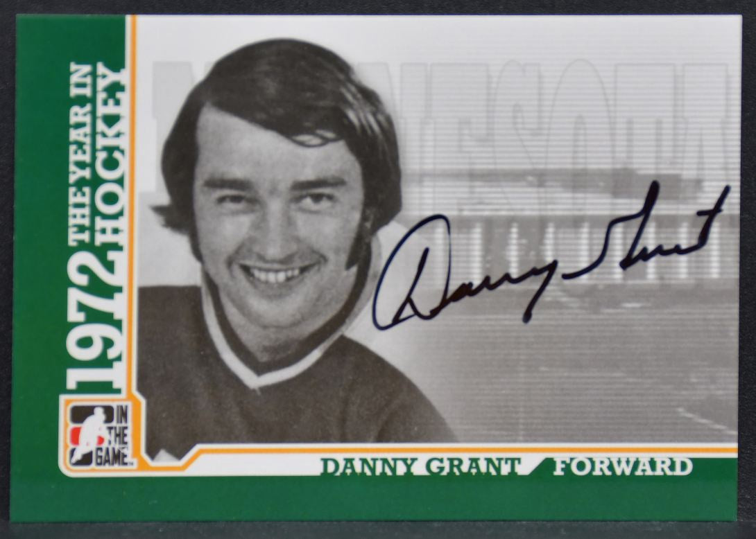 2009-10 In The Game 1972 Year Hockey Autographs Danny Grant A-DG Auto 5072