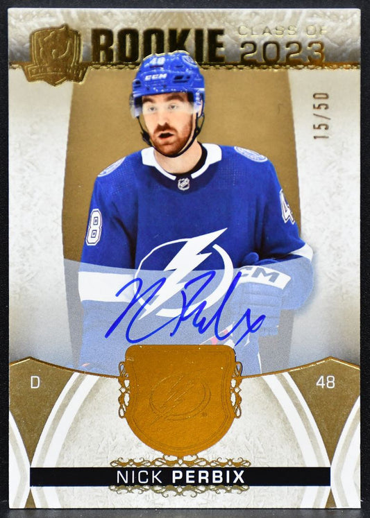 2022-23 UD The Cup Class of 2023 Gold Foil Perbix Lightning RC Auto 15/50 5293