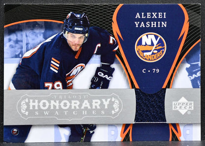 2007-08 UD Trilogy Honorary Swatches Alexei Yashin HS-AY Islanders Jersey 3711