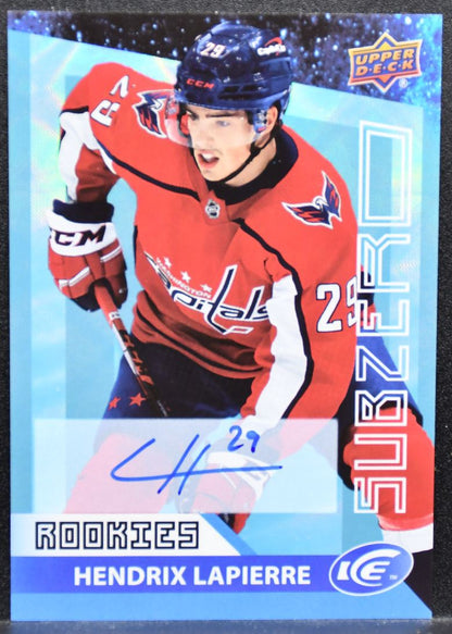 2021-22 Upper Deck Ice Subzero Rookies Hendrix Lapierre Capitals RC Auto 6969
