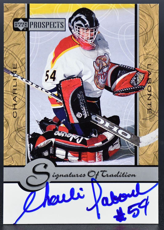 0-01 UD Hot Prospects Charline Labonte Titans Acadie Auto