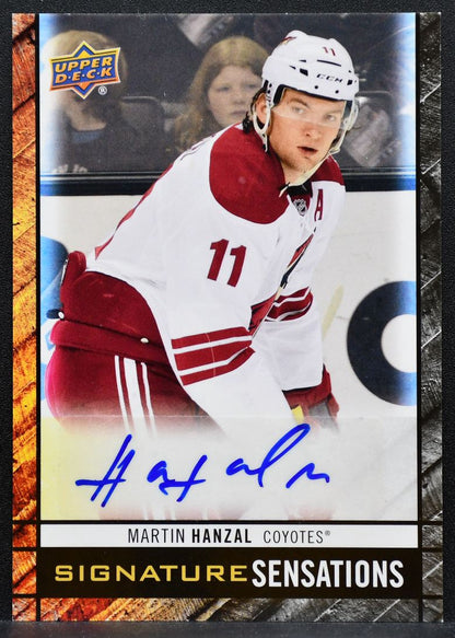 2012-13 UD Series 1 Signature Sensations Martin Hanzal Phoenix Coyotes Auto 8254