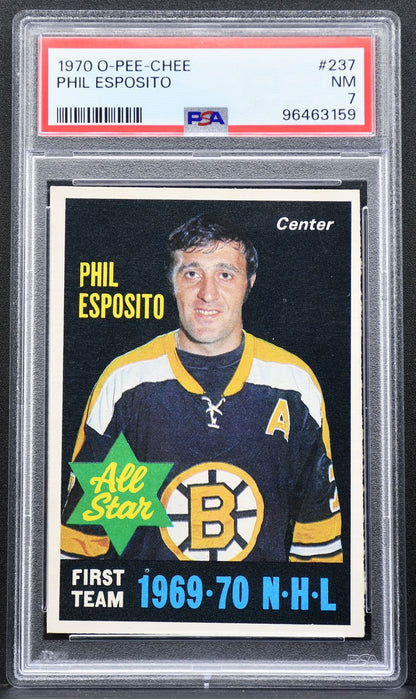 1970-71 O-Pee-Chee First Team All Star Phil Esposito 237 Boston Bruins 2347
