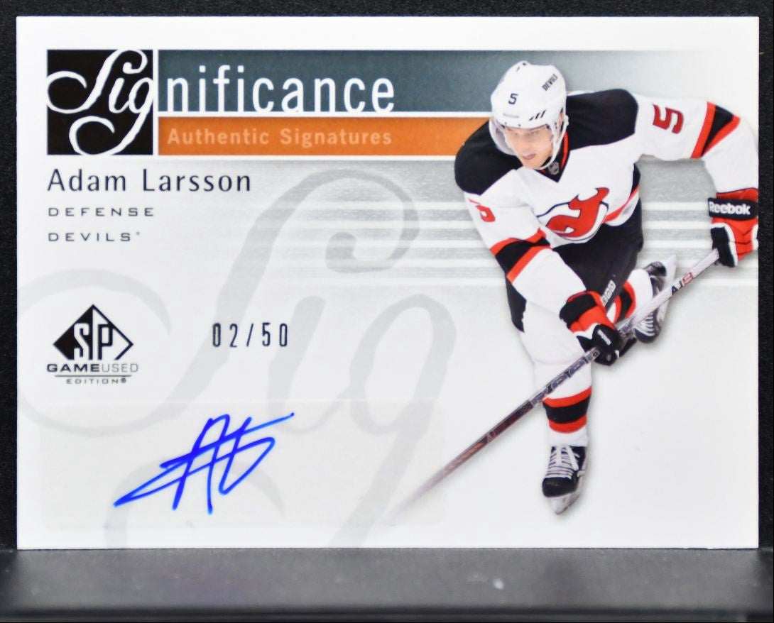 2011-12 SP Game Used SIGnificance Adam Larsson SIG-AL Devils Auto 02/50 3698