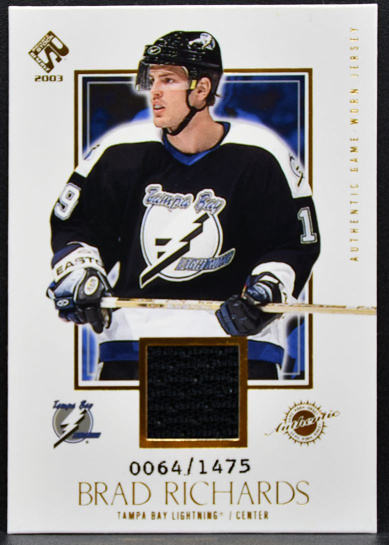 2002-03 Pacific Private Stock Reserve Brad Richards Lightning /1475 Jersey 2960