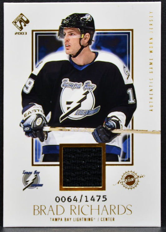 2002-03 Pacific Private Stock Reserve Brad Richards Lightning /1475 Jersey 2960