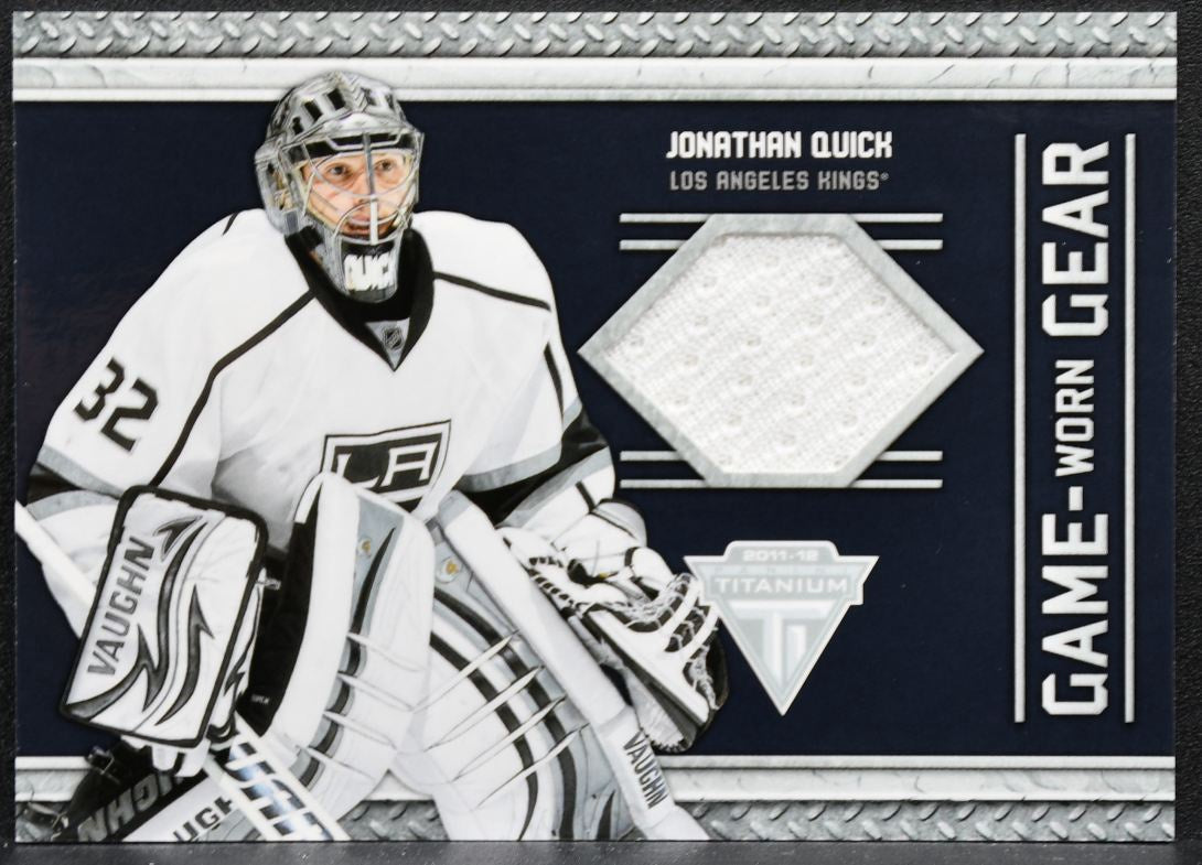 2011-12 Panini Titanium Game-Worn Gear Jonathan Quick 64 Jersey 4504