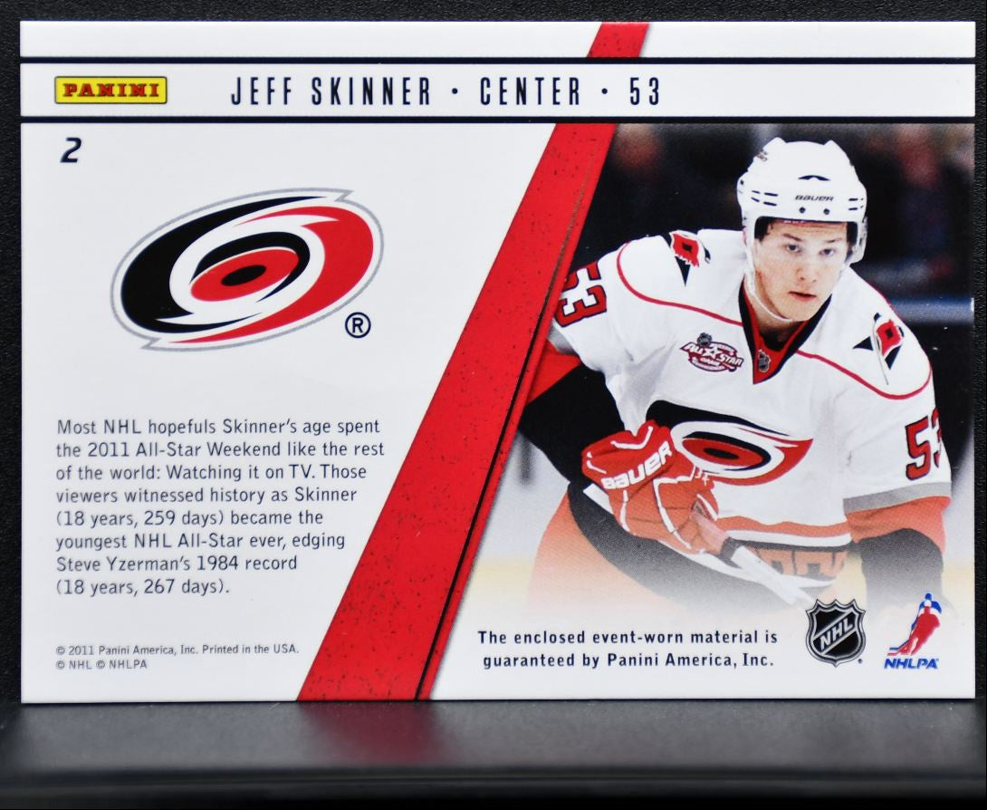 2011-12 Panini Zenith Rookie Roll Call Jeff Skinner RC Jersey 1152