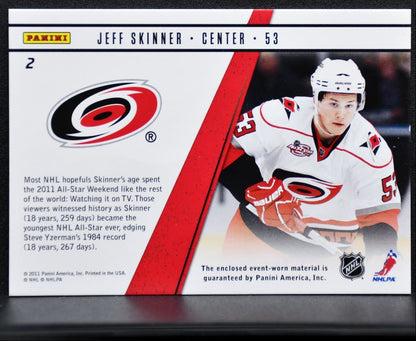 2011-12 Panini Zenith Rookie Roll Call Jeff Skinner RC Jersey 1152