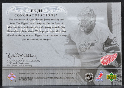 2006-07 UD Be A Player Portraits First Exposures Jimmy Howard Jersey 6281