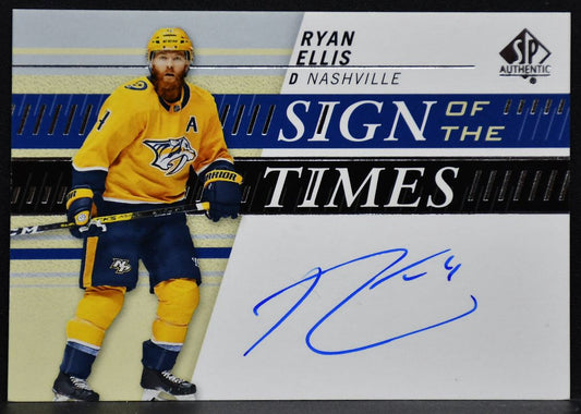 2019-20 SP Authentic Sign of the Times Ryan Ellis SOTT-RE Auto