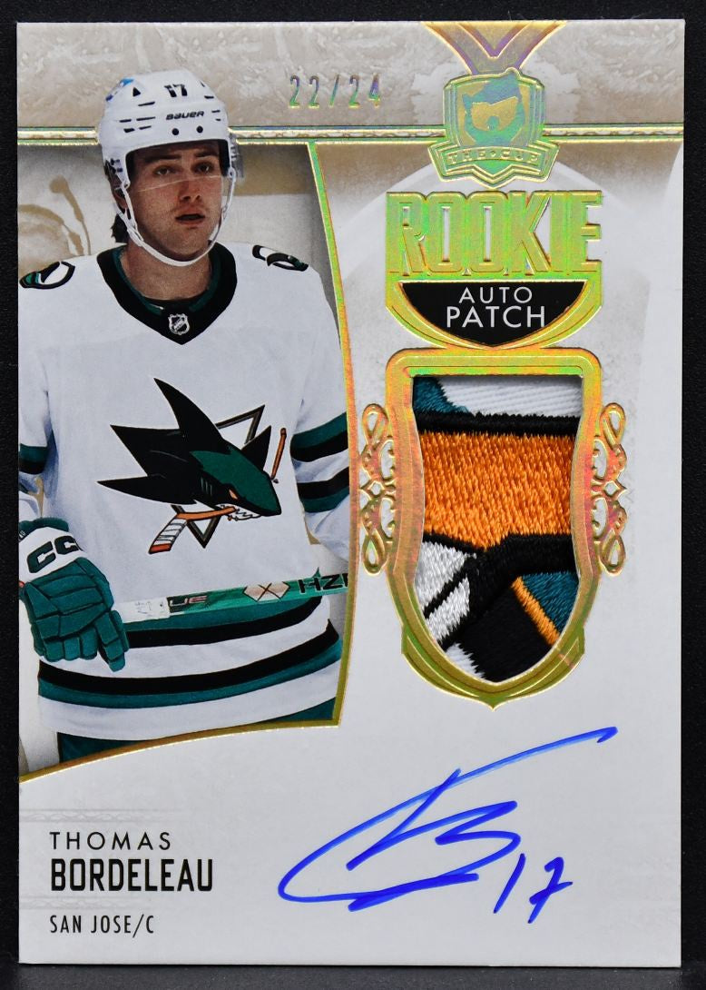 2022-23 UD The Cup Rookie Auto Patch Thomas Bordeleau 132  RC Auto 22/24 Patch