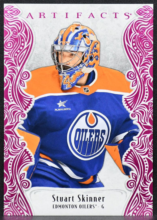 2025-26 Upper Deck Artifacts Pink Stuart Skinner 147 Edmonton Oilers 14/35 3177
