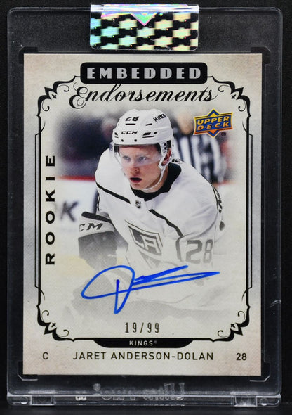 2018-19 UD Clear Cut Embedded Endorsements Rookies Jaret Anderson-Dolan Auto 99
