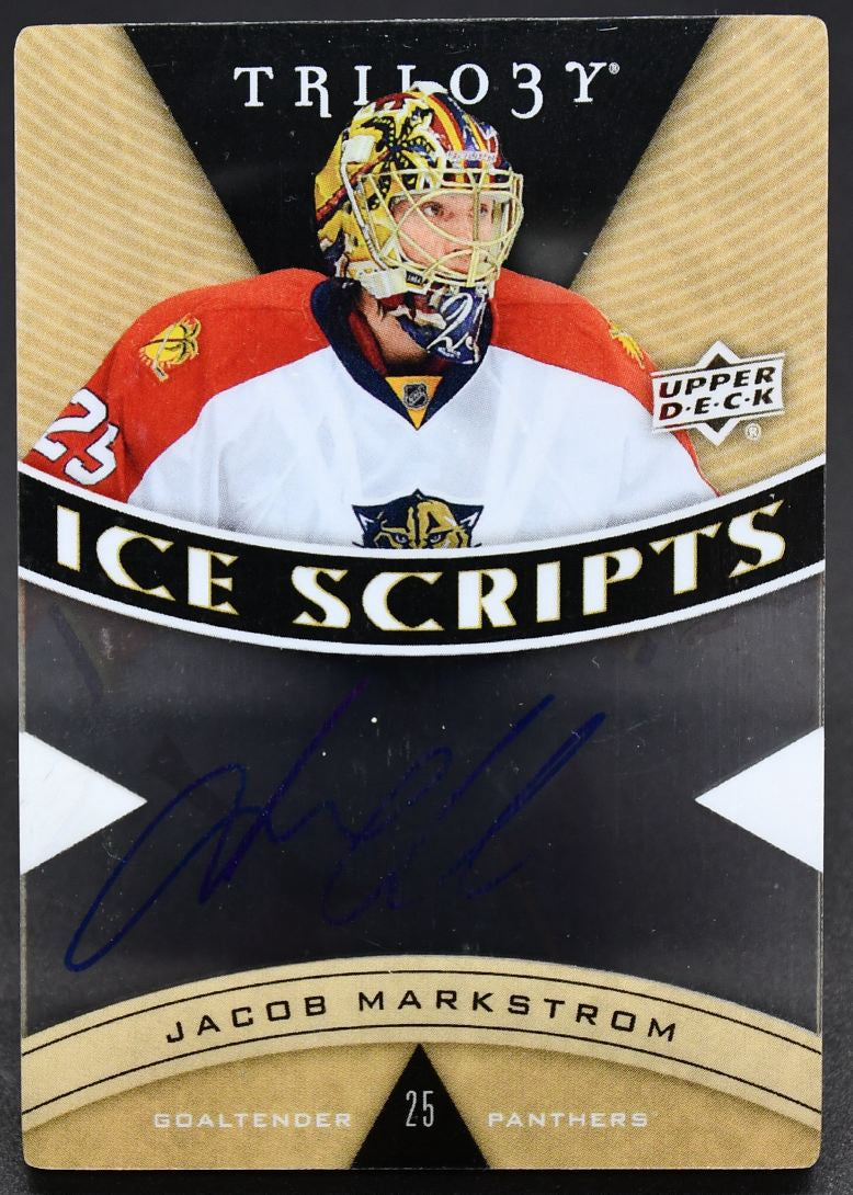 2012-13 UD Trilogy Ice Scripts Jacob Markstrom IS-JM Auto