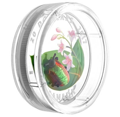 2017 $20 1 oz Fine Silver Coin - Little Creatures: Dogbane beetles (156050)