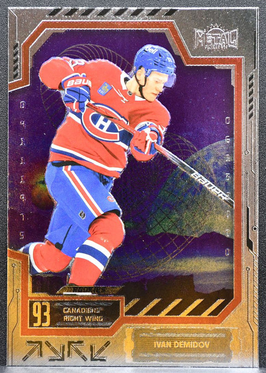 2025-26 SkyBox Metal Universe Rookie Ivan Demidov 150 Montreal Canadiens RC 9751
