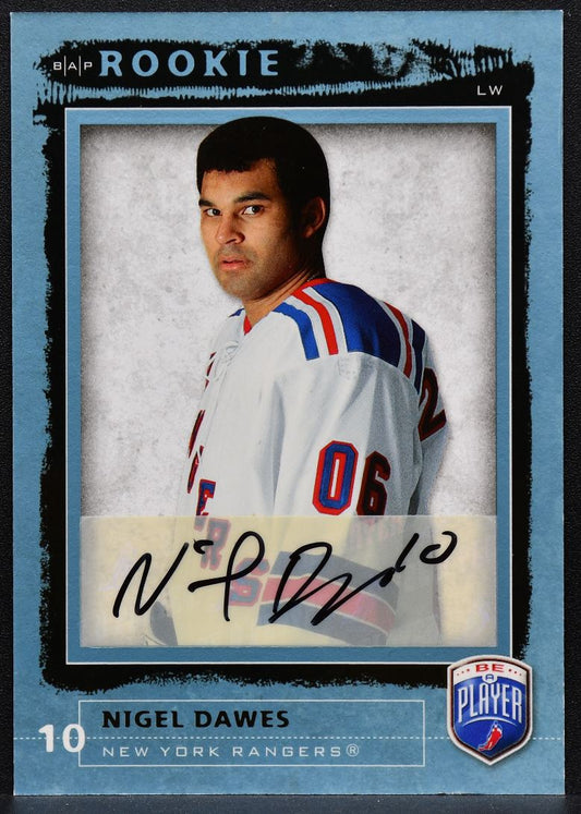 2006-07 Upper Deck Be A Player Rookie Autographs Nigel Dawes 227 RC Auto 5133