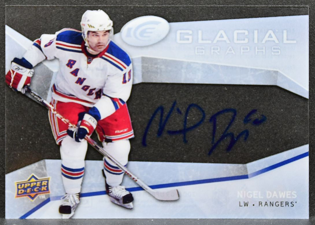 2008-09 Upper Deck Ice Glacial Graphs Nigel Dawes GG-ND Rangers Auto 2373