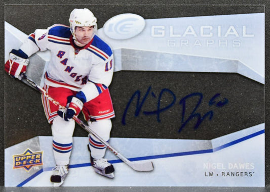 2008-09 Upper Deck Ice Glacial Graphs Nigel Dawes GG-ND Rangers Auto 2373