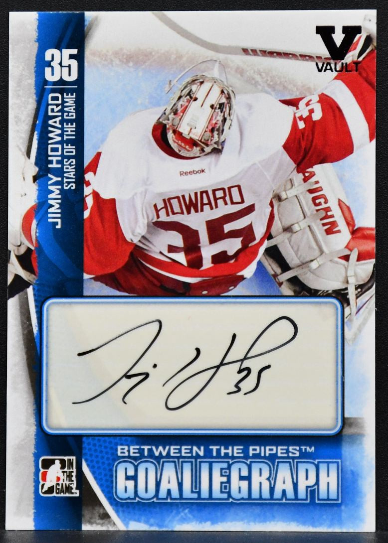 2013-14 In The Game Between the Pipes Goaliegraphs Jimmy Howard A-JH Auto