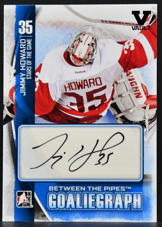 2013-14 In The Game Between the Pipes Goaliegraphs Jimmy Howard A-JH Auto