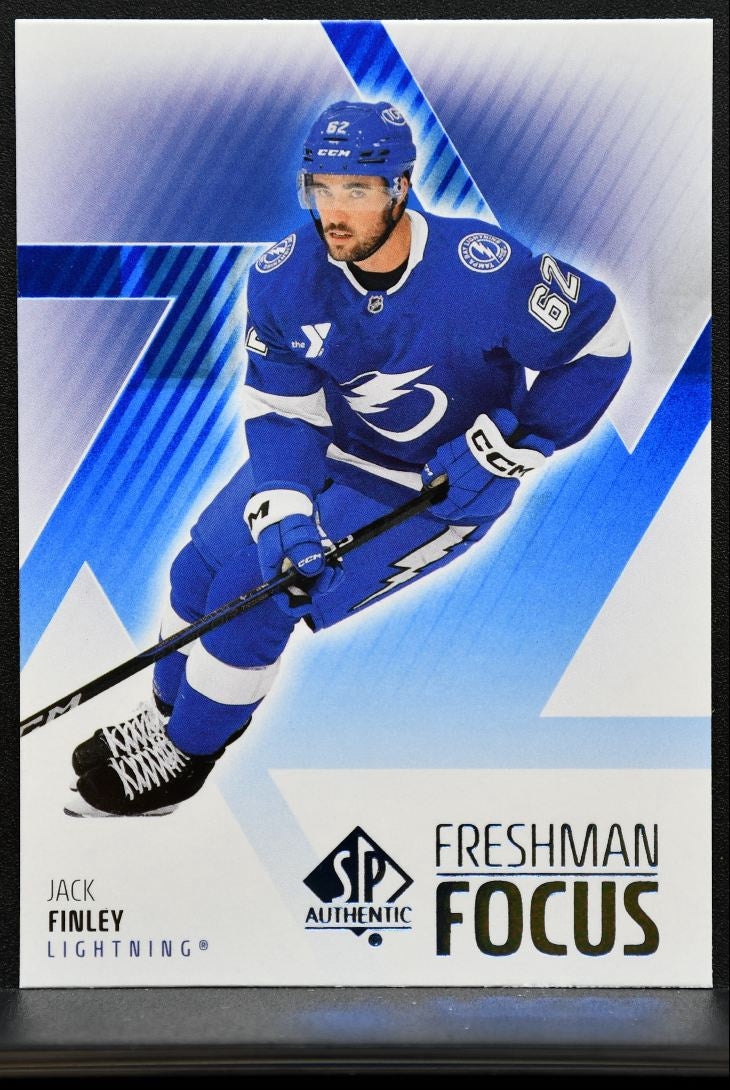 2025-26 SP Authentic Freshman Focus Blue Jack Finley FF-34 Lightning RC 1990