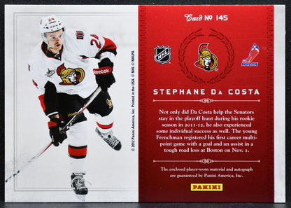 2011-12 Panini Rookie Anthology Treasures Stephane Da Costa RC Auto 8108