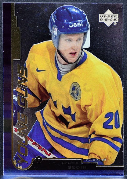 1999-100 Upper Deck Young Guns Henrik Sedin 166 Vancouver Canucks RC 8098