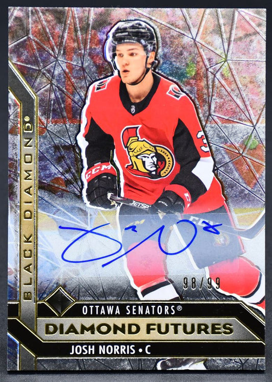 2020-21 UD Black Diamond Diamond Futures Autographs Norris BDF-JN RC Auto 98/99