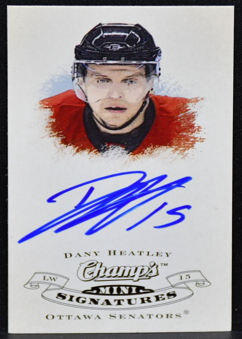 2008-09 Upper Deck Champ's Mini Signatures Dany Heatley CS-DH Senators Auto 7747
