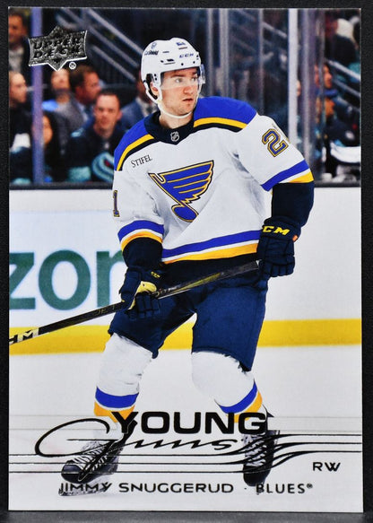 2025-26 UD Series 1 Young Guns Jimmy Snuggerud 207 St. Louis Blues RC #1