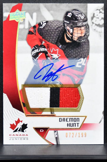 2019-20 UD Team Canada Juniors Premium SwatchAuto Hunt Auto 072/199 Patch 0161