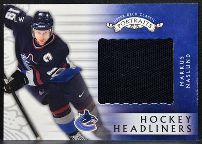 2003-04 UD Classic Portraits Headliners Markus Naslund HH-MN Canucks Jersey 0493