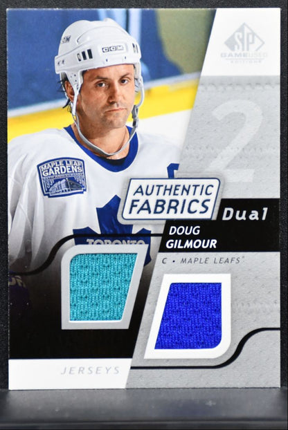 2008-09 SP Game Used Authentic Fabrics Dual Doug Gilmour Maple Leafs Jersey 4442