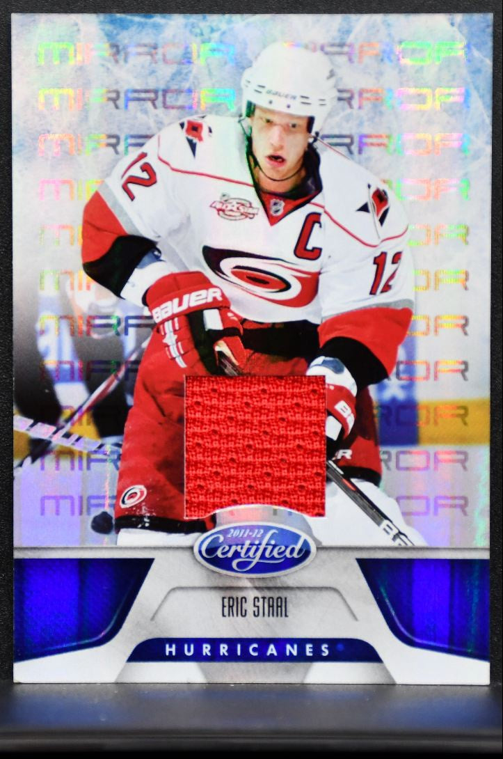2011-12 Panini Certified Mirror Blue Eric Staal 11 Hurricanes 66/99 Jersey 5555