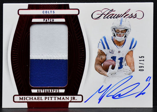 Panini Flawless Football Patch Auto Michael Pittman Jr. PA-MPJ Dallas Cowboys 15
