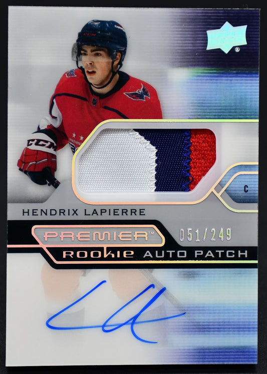 Patch autographié UD Premier Rookie 2021-22 Lapierre AR-HL RC Auto 051/249