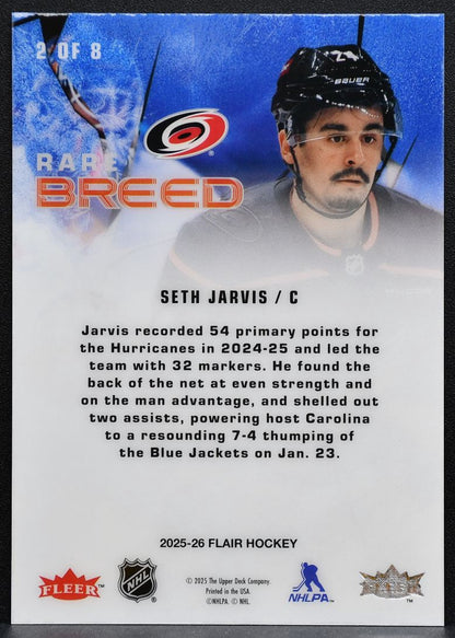 2025-26 Flair Rare Breed Seth Jarvis 2 Carolina Hurricanes 0092